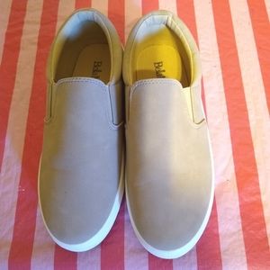 BellaMarie beige suede slip on